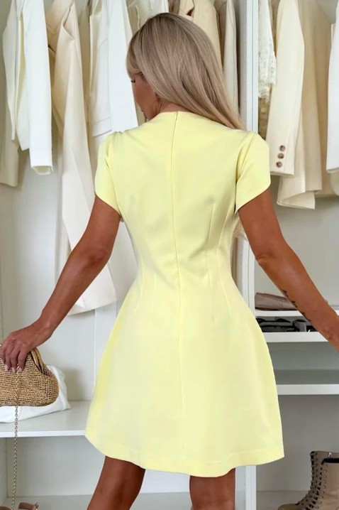 Rochie scurtă elegantă cu accente aurii LILANA YELLOW, Culoare: galben, IVET.RO - Reduceri de până la -80%