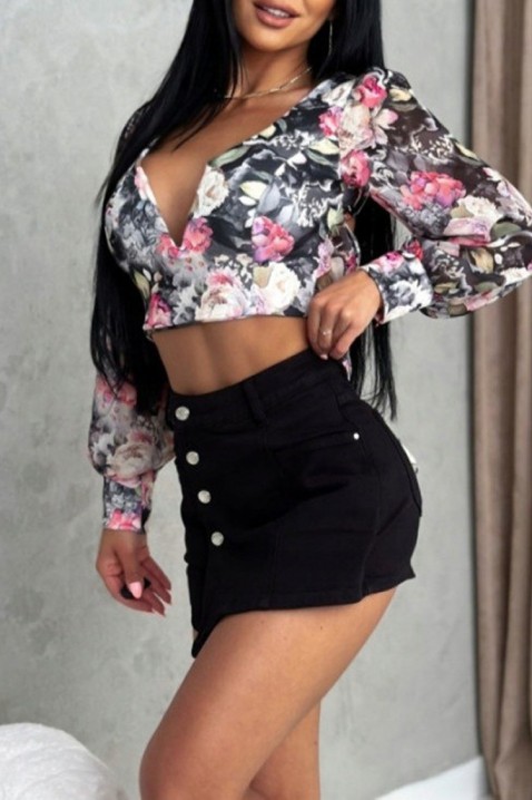 Fustă-pantaloni cu un design simplu și detalii care ies în evidență JENIVIEV BLACK, Culoare: negru, IVET.RO - Reduceri de până la -80%