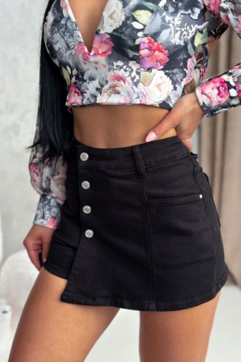 Fustă-pantaloni cu un design simplu și detalii care ies în evidență JENIVIEV BLACK, Culoare: negru, IVET.RO - Reduceri de până la -80%