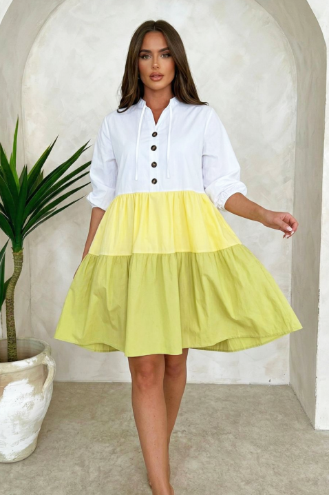 Rochie scurtă de damă pentru vară cu croiala lejera VELRIZA GREEN, Culoare: multicolor, IVET.RO - Reduceri de până la -80%