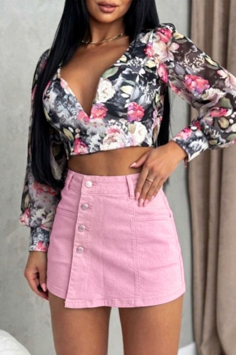 Fustă-pantaloni cu un design simplu și detalii care ies în evidență JENIVIEV PINK, Culoare: roz, IVET.RO - Reduceri de până la -80%