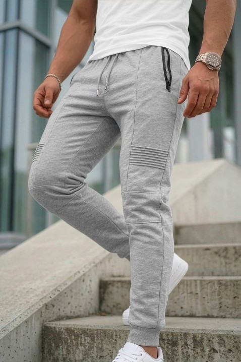 Pantaloni sport pentru bărbați, cu croială confortabilă ICARDI GREY, Culoare: gri, IVET.RO - Reduceri de până la -80%