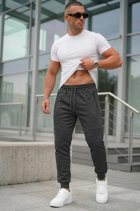 Pantaloni sport pentru bărbați, cu croială confortabilă ICARDI GRAFIT, Culoare: grafit, IVET.RO - Reduceri de până la -80%