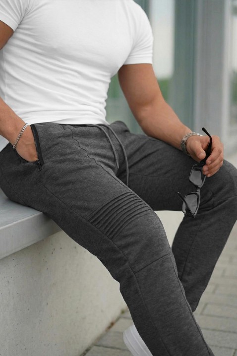 Pantaloni sport pentru bărbați, cu croială confortabilă ICARDI GRAFIT, Culoare: grafit, IVET.RO - Reduceri de până la -80%