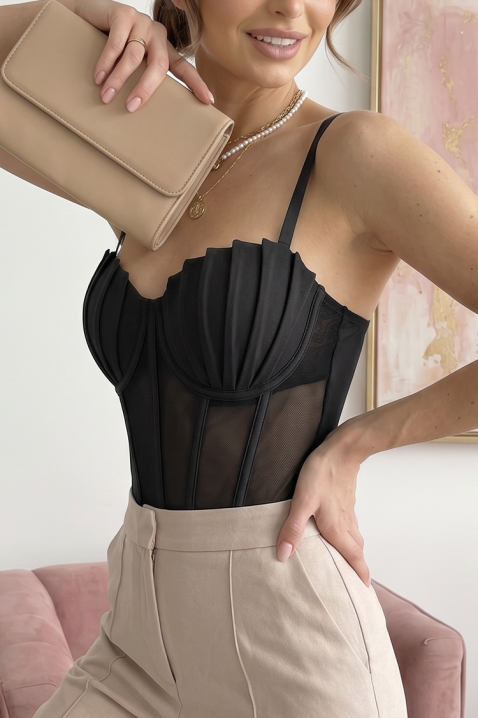 Top de tip corset de damă cu efect de subțiere LORSELIA BLACK, Culoare: negru, IVET.RO - Reduceri de până la -80%
