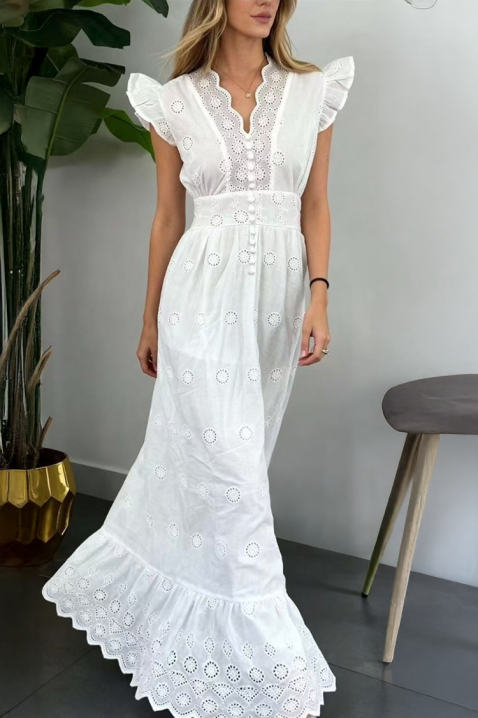 Rochie albă romantică cu dantelă AMARETTA, Culoare: alb, IVET.RO - Reduceri de până la -80%