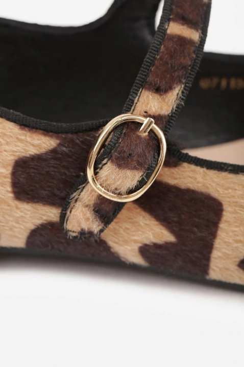 Pantofi eleganți de damă cu animal print și curele RATINERA, Culoare: leopard, IVET.RO - Reduceri de până la -80%