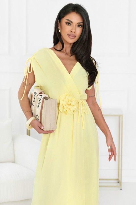 Rochie lungă de vară cu curea decorativă MALINALA YELLOW, Culoare: galben, IVET.RO - Reduceri de până la -80%