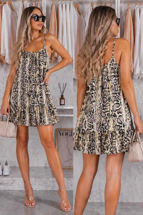 Rochie scurtă cu animal print modern LORTINRA, Culoare: multicolor, IVET.RO - Reduceri de până la -80%