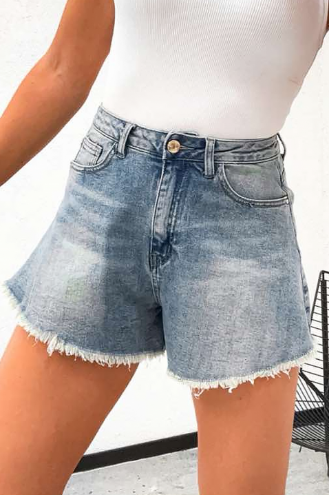 Pantaloni scurți din denim pentru femei, cu un design simplu KERYNA, Culoare: denim, IVET.RO - Reduceri de până la -80%