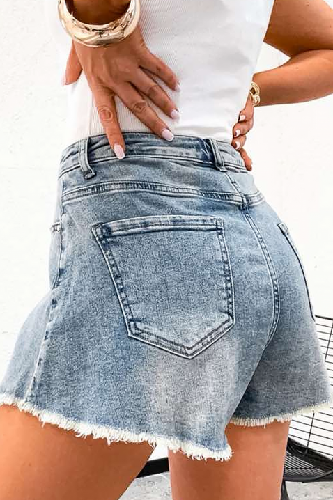 Pantaloni scurți din denim pentru femei, cu un design simplu KERYNA, Culoare: denim, IVET.RO - Reduceri de până la -80%