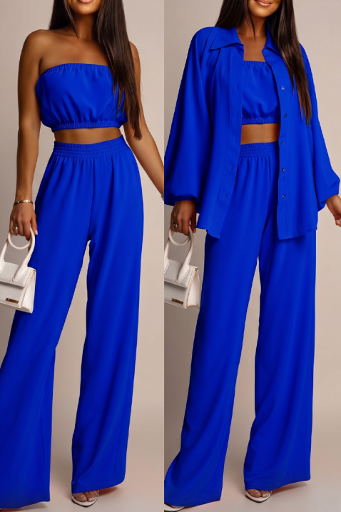 Set elegant de damă din trei piese MIRANDIA BLUE, Culoare: albastru, IVET.RO - Reduceri de până la -80%