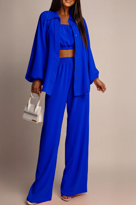 Set elegant de damă din trei piese MIRANDIA BLUE, Culoare: albastru, IVET.RO - Reduceri de până la -80%