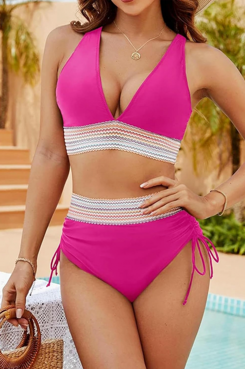 Costum de baie feminin din două piese, cu talie înaltă DONIKANA FUCHSIA, Culoare: fuchsia, IVET.RO - Reduceri de până la -80%
