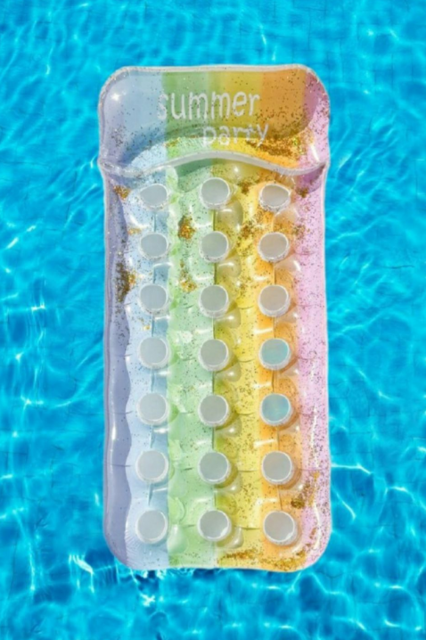 Saltea gonflabilă de plajă cu imprimeu colorat COLOURSUNIVET.RO - Reduceri de până la -80%