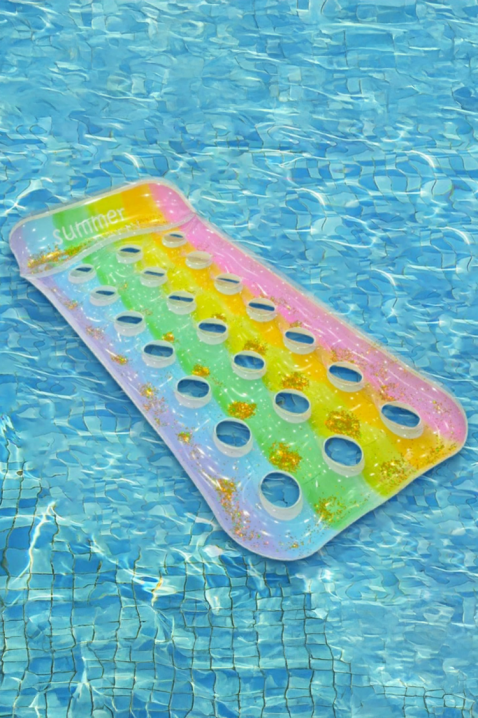 Saltea gonflabilă de plajă cu imprimeu colorat COLOURSUNIVET.RO - Reduceri de până la -80%