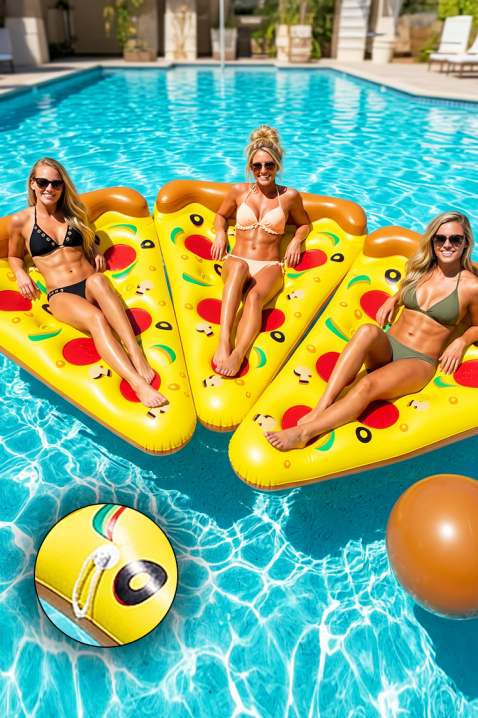 Saltea gonflabilă de plajă cu model de pizza PIZZASLICEIVET.RO - Reduceri de până la -80%