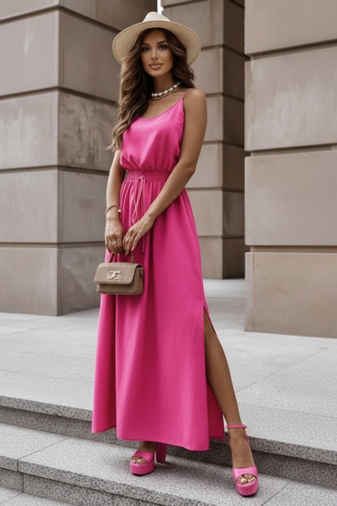 Rochie lungă de vară cu bretele subțiri NIKOLEA FUCHSIA, Culoare: fuchsia, IVET.RO - Reduceri de până la -80%