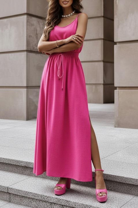 Rochie lungă de vară cu bretele subțiri NIKOLEA FUCHSIA, Culoare: fuchsia, IVET.RO - Reduceri de până la -80%