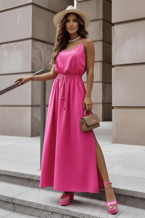 Rochie lungă de vară cu bretele subțiri NIKOLEA FUCHSIA, Culoare: fuchsia, IVET.RO - Reduceri de până la -80%