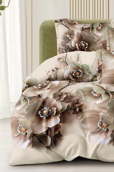 Lenjerie de pat din patru piese, cu motiv floral FLORYANA 200x220 cm, Culoare: multicolor, IVET.RO - Reduceri de până la -80%