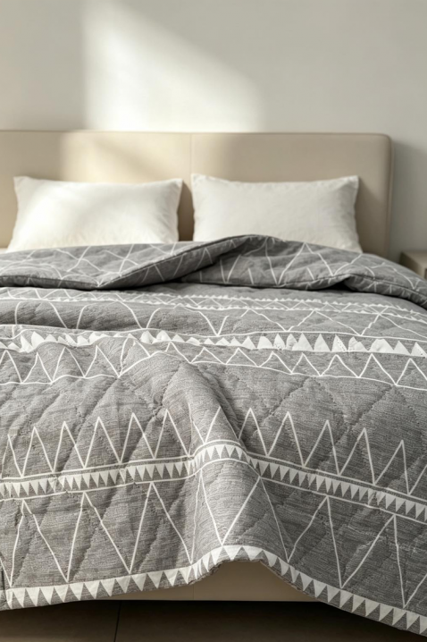 Cuvertură de pat cu model geometric și textură capitonată GELATA 160x200 см, Culoare: multicolor, IVET.RO - Reduceri de până la -80%