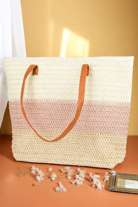 Geantă de damă împletită într-o nuanță delicată VELEANA, Culoare: multicolor, IVET.RO - Reduceri de până la -80%