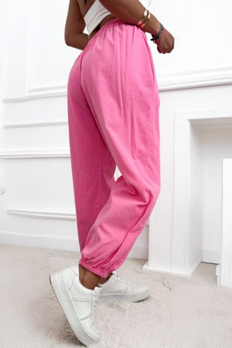 Pantaloni pentru femei cu croială largă și talie înaltă BALINEA PINK, Culoare: roz, IVET.RO - Reduceri de până la -80%