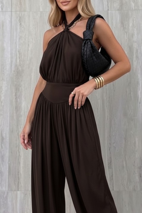 Set damă format din top și pantaloni cu croială lejeră BETYNA BROWN, Culoare: maro, IVET.RO - Reduceri de până la -80%
