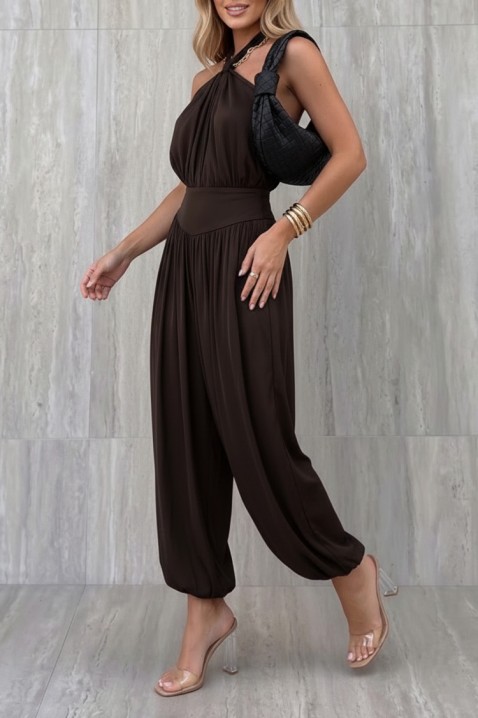 Set damă format din top și pantaloni cu croială lejeră BETYNA BROWN, Culoare: maro, IVET.RO - Reduceri de până la -80%