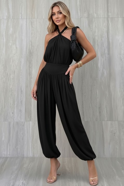Set damă format din top și pantaloni cu croială lejeră BETYNA BLACK, Culoare: negru, IVET.RO - Reduceri de până la -80%