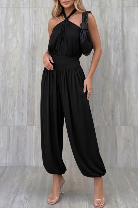 Set damă format din top și pantaloni cu croială lejeră BETYNA BLACK, Culoare: negru, IVET.RO - Reduceri de până la -80%