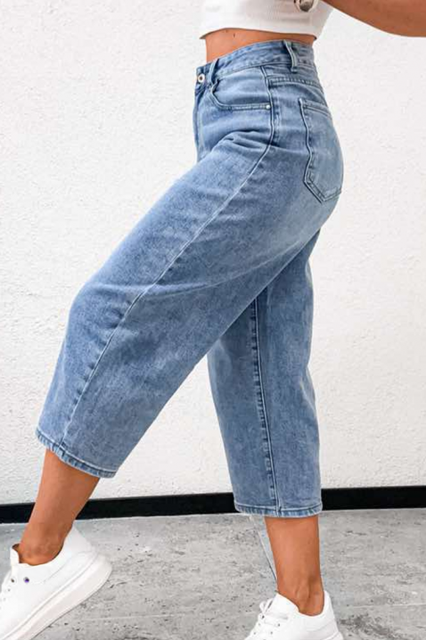 Blugi pentru femei cu talie înaltă și picioare largi JIRADA, Culoare: denim, IVET.RO - Reduceri de până la -80%