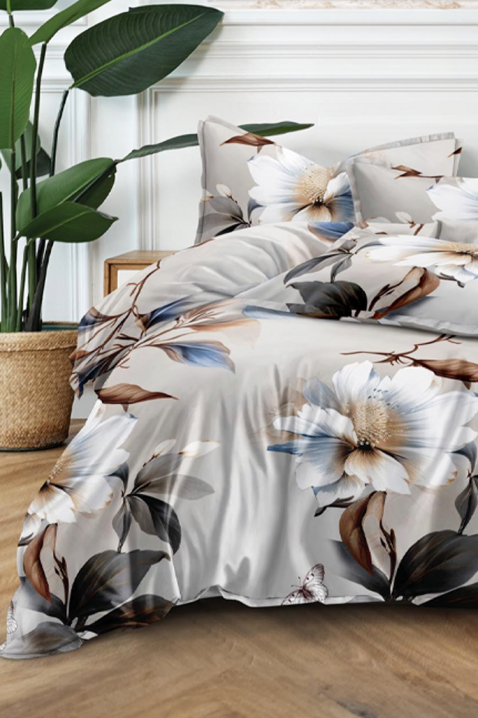 Lenjerie de pat din patru piese, cu motiv floral ADOVERA 200x220 cm, Culoare: multicolor, IVET.RO - Reduceri de până la -80%