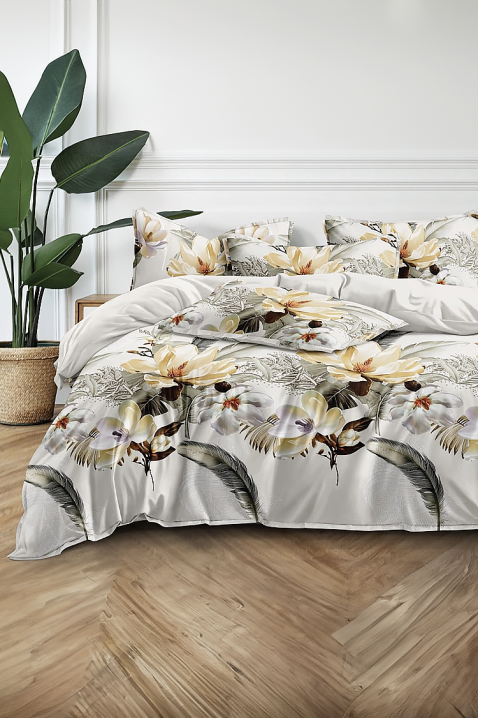 Lenjerie de pat din patru piese, cu motiv floral LARDENA 200x220 cm, Culoare: multicolor, IVET.RO - Reduceri de până la -80%