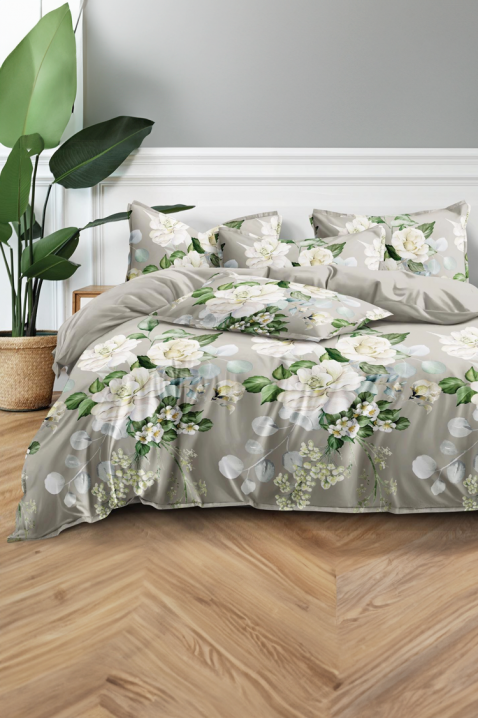 Lenjerie de pat din patru piese, cu motiv floral DOLANIA 200x220 cm, Culoare: multicolor, IVET.RO - Reduceri de până la -80%