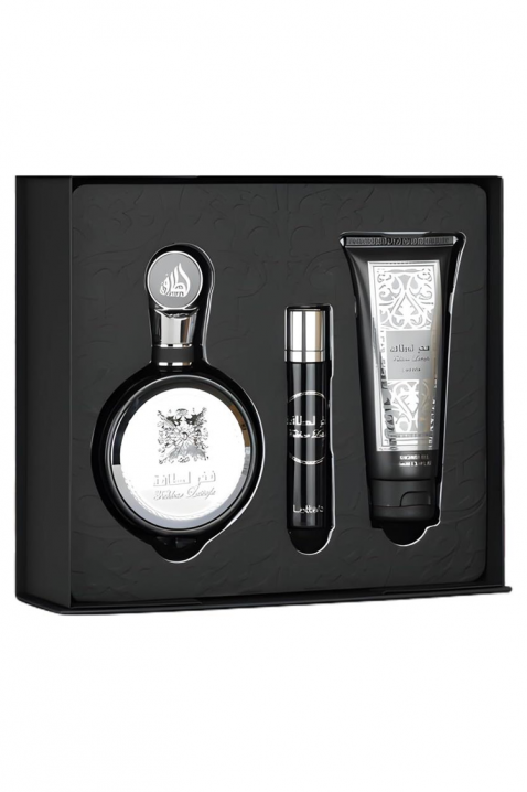 Set oriental pentru bărbați Lattafa Fakhar Men EDP 100 ml + EDP 12 ml + Gel de duș 100 mlIVET.RO - Reduceri de până la -80%