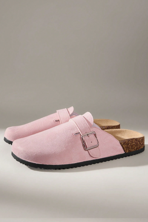 Papuci saboti pentru femei cu cataramă CAMILSA PINK, Culoare: roz, IVET.RO - Reduceri de până la -80%