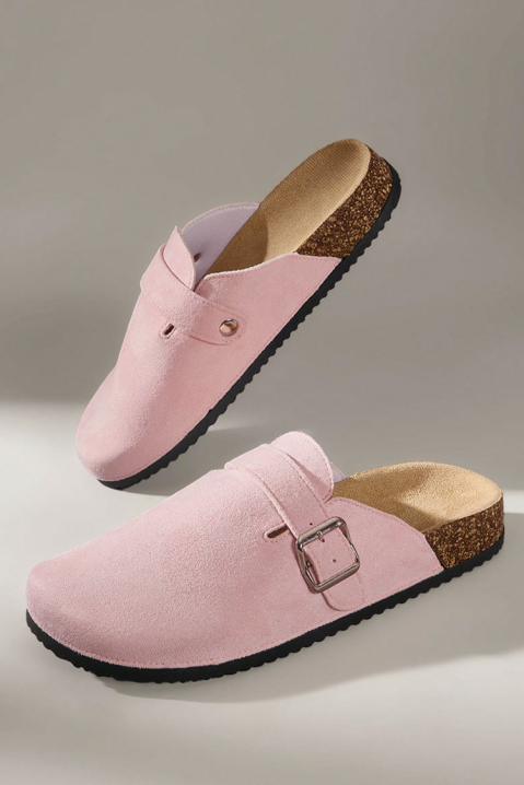 Papuci saboti pentru femei cu cataramă CAMILSA PINK, Culoare: roz, IVET.RO - Reduceri de până la -80%