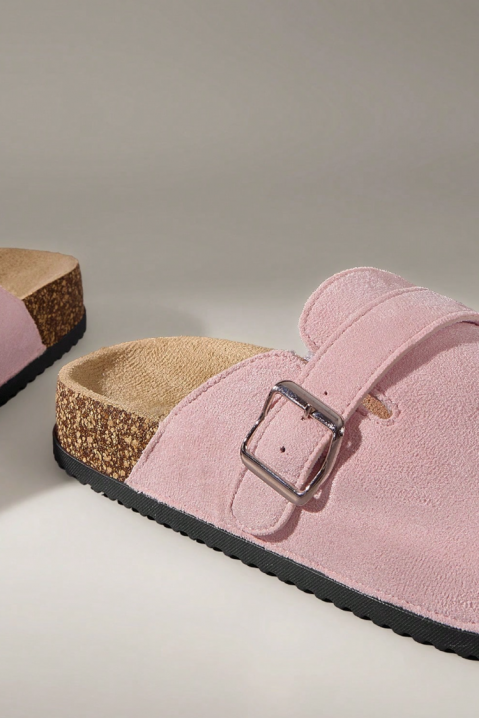 Papuci saboti pentru femei cu cataramă CAMILSA PINK, Culoare: roz, IVET.RO - Reduceri de până la -80%