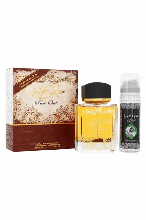 Set unisex oriental Lattafa Pure Oudi EDP 100 ml + Deodorant 50 mlIVET.RO - Reduceri de până la -80%