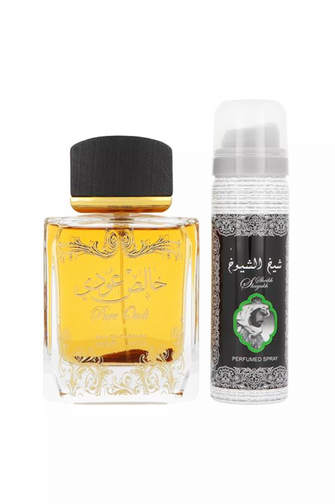 Set unisex oriental Lattafa Pure Oudi EDP 100 ml + Deodorant 50 mlIVET.RO - Reduceri de până la -80%