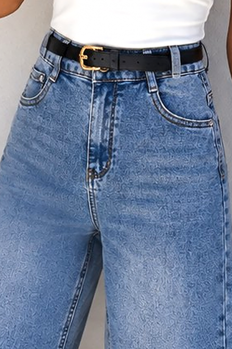 Pantaloni scurți din denim pentru femei, cu talie înaltă și croială lejeră IVANIA, Culoare: denim, IVET.RO - Reduceri de până la -80%