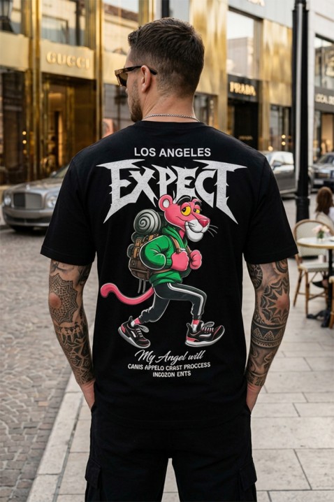 Tricou pentru bărbați cu imprimeu grafic și model de design pe spate PARIERO BLACK, Culoare: negru, IVET.RO - Reduceri de până la -80%