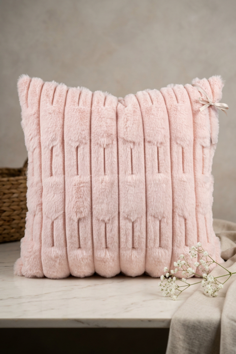 Fată de pernă decorativă cu relief MARLENZA PINK 40х40 cm, Culoare: roz, IVET.RO - Reduceri de până la -80%
