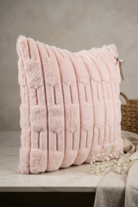 Fată de pernă decorativă cu relief MARLENZA PINK 40х40 cm, Culoare: roz, IVET.RO - Reduceri de până la -80%
