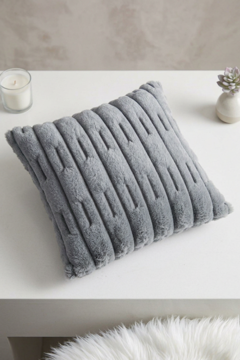 Fată de pernă decorativă cu relief MARLENZA GREY 40х40 cm, Culoare: gri, IVET.RO - Reduceri de până la -80%