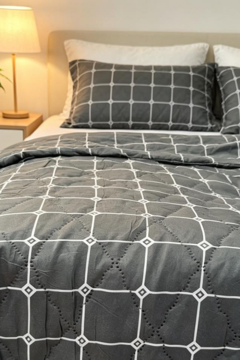 Cuvertură de pat cu design capitonat de culoare gri TRAINITA 160x200 cm, Culoare: gri, IVET.RO - Reduceri de până la -80%