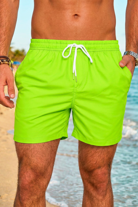 Pantaloni scurți de înot pentru bărbați cu un imprimeu spectaculos la contact cu apa PIOTAR NEON, Culoare: neon, IVET.RO - Reduceri de până la -80%