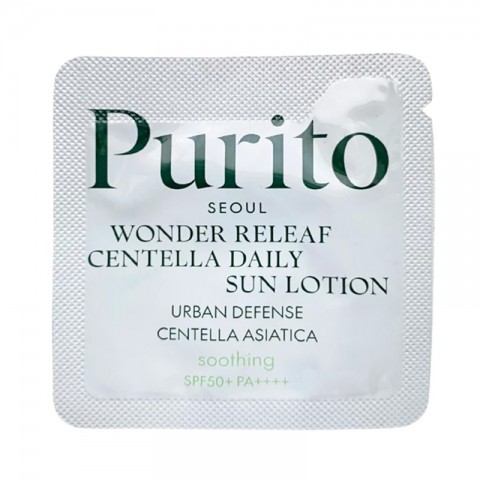 PURITO SAMPLE Wonder Releaf Centella Daily Sun Lotion SPF 50+ PA++++ 1 gIVET.RO - Reduceri de până la -80%